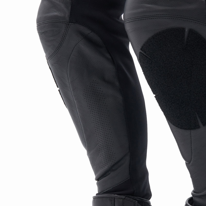 Rebelhorn Veloce leren motorbroek zwart-wit