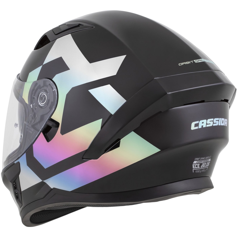 Cassida Orbit Grind Absolut integraal motorhelm zwart-holografisch