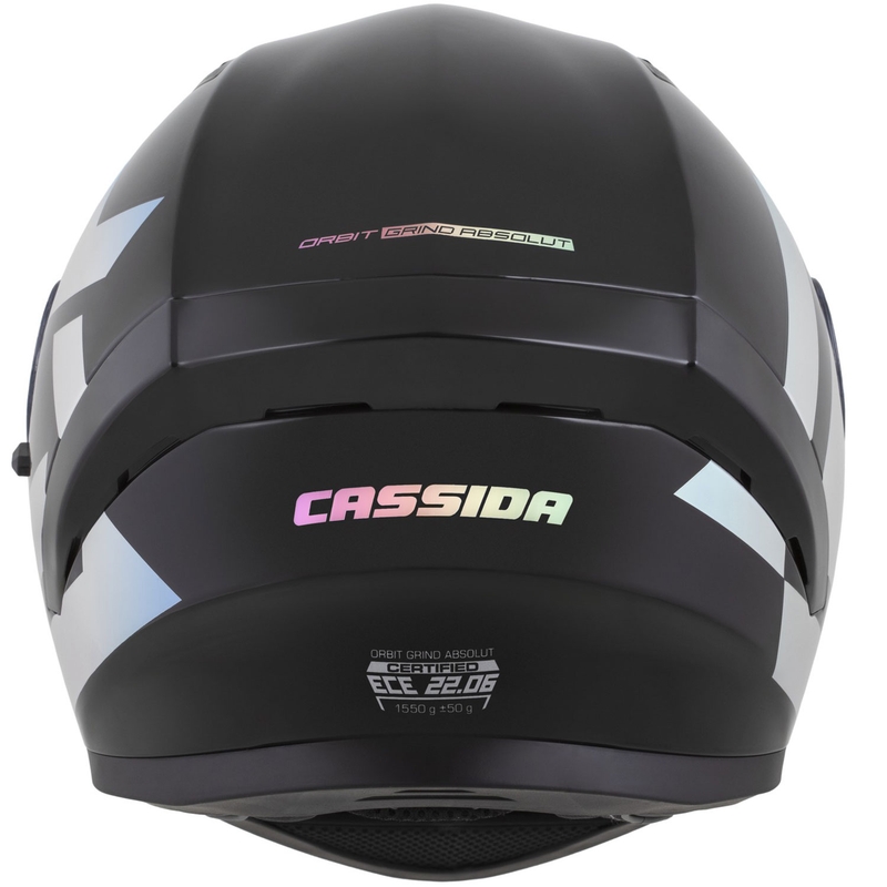 Cassida Orbit Grind Absolut integraal motorhelm zwart-holografisch