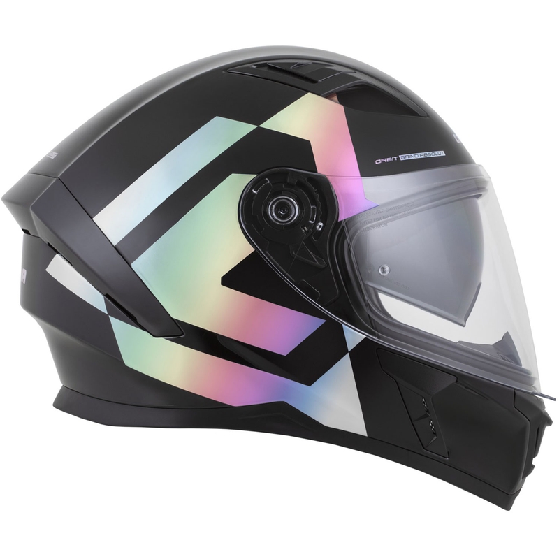 Cassida Orbit Grind Absolut integraal motorhelm zwart-holografisch