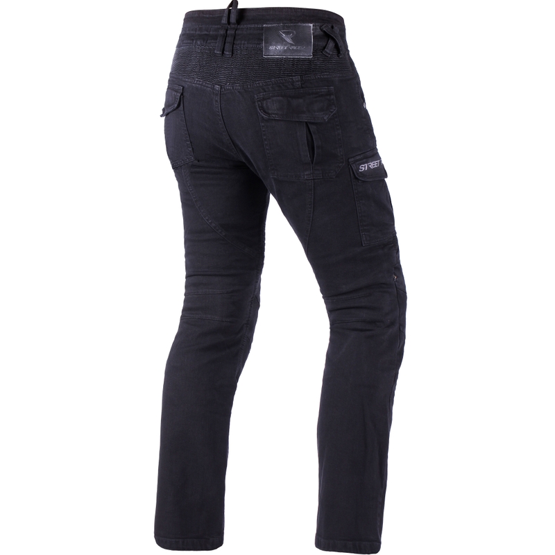 Street Racer Cargo CE Cropped Motorjeans Zwart