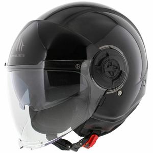 Open motorhelm MT Viale SV S glanzend zwart