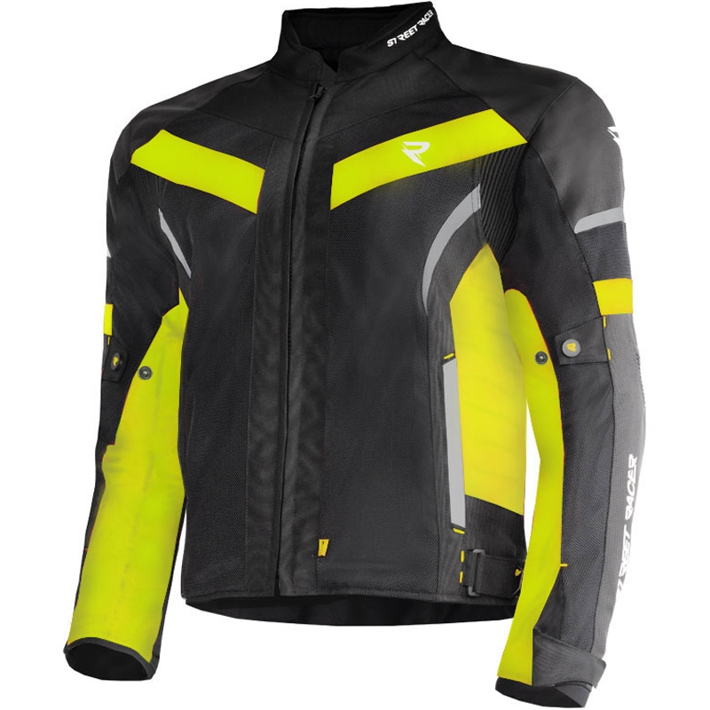 Street Racer Evans Air motorjack zwart-fluogeel