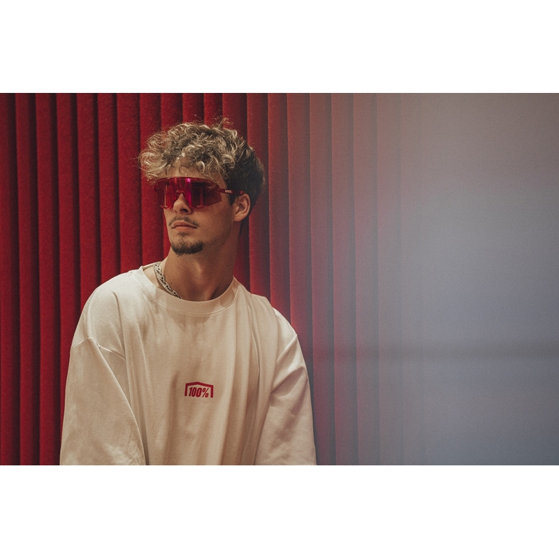 100% Slendale zonnebril met HIPER Fire red lens