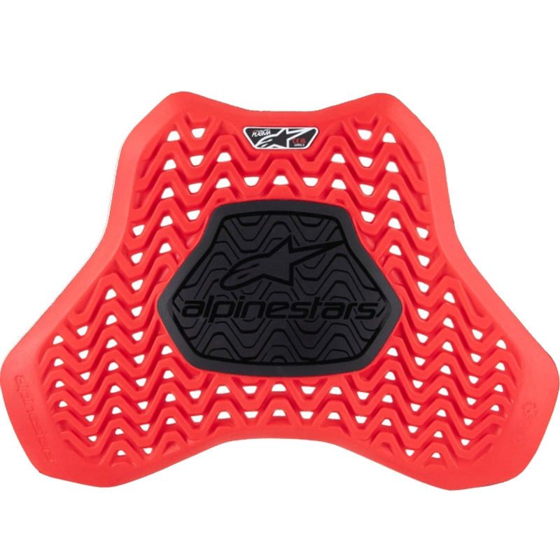 Alpinestars Nucleon Plasma Racing rood met zwarte insteekbare borstbeschermer