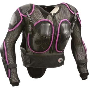 Dames bodyprotector Emerze EM8 zwart met paars
