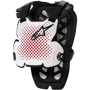 Alpinestars A-1 PRO wit-zwart-rode borstbeschermer