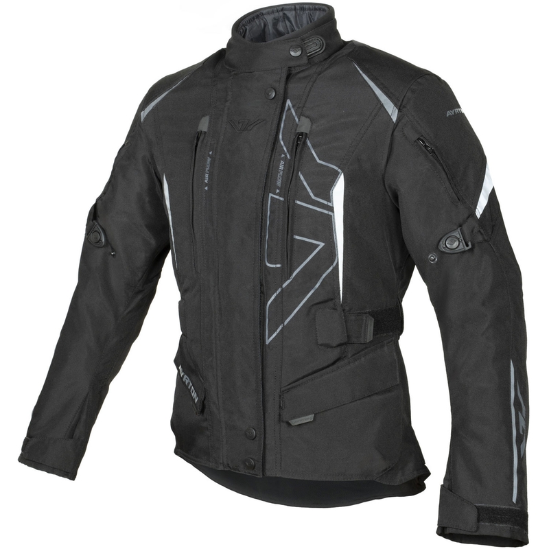 Dames motorjack Ayrton Teressa II zwart-grijs