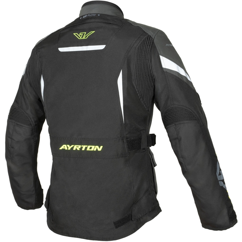 Dames motorjas Ayrton Teressa II zwart-grijs-fluogeel