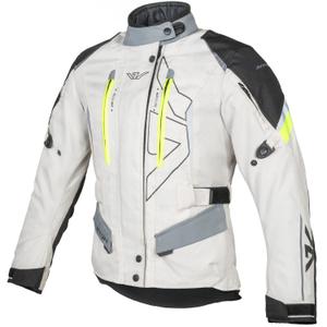 Dames motorjas Ayrton Teressa II crème-fluo geel-grijs-zwart