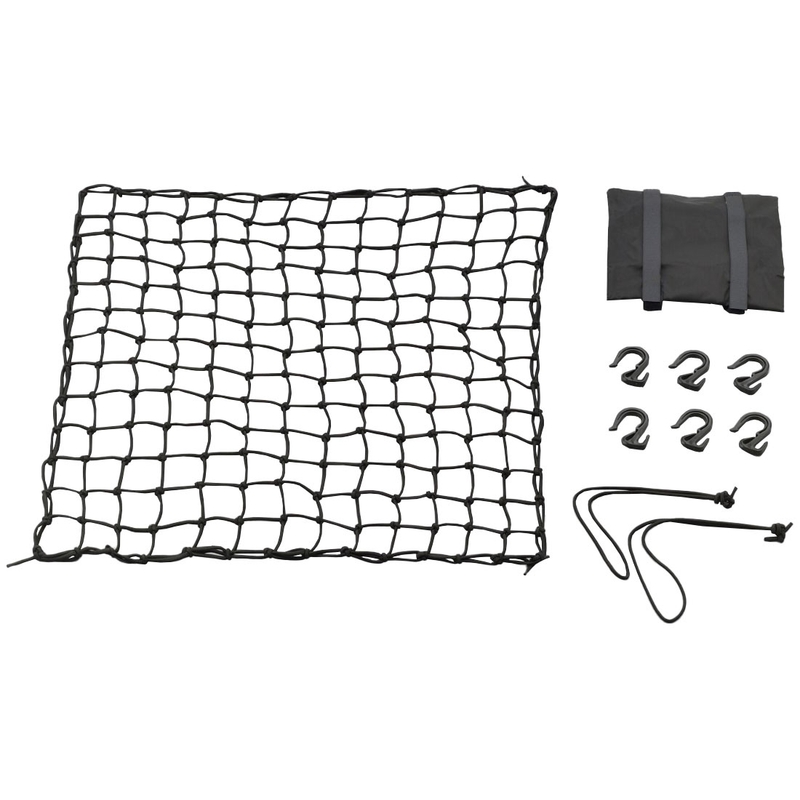 Flexibel bagagenet voor motorfiets met kunststof haken Daytona 60 x 60 cm zwart