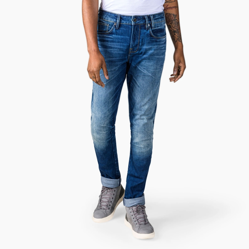Revit Carlin SK Extra Cropped Motorjeans Blauw
