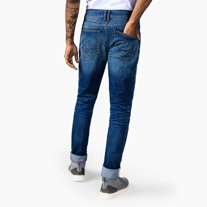 Revit Carlin SK Extra Cropped Motorjeans Blauw