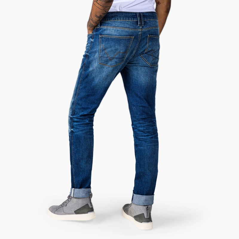 Revit Carlin SK Extra Cropped Motorjeans Blauw
