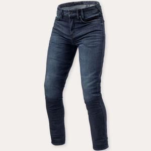 Revit Carlin SK Extra Cropped Motorjeans Donkerblauw