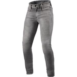 Revit Piston 3 Skinny Extra Cropped Motorjeans Gewassen Grijs