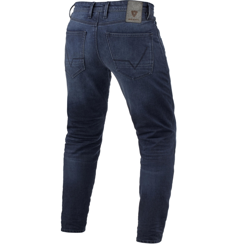 Revit Micah TF Extra Cropped Motorjeans Gewassen Donkerblauw