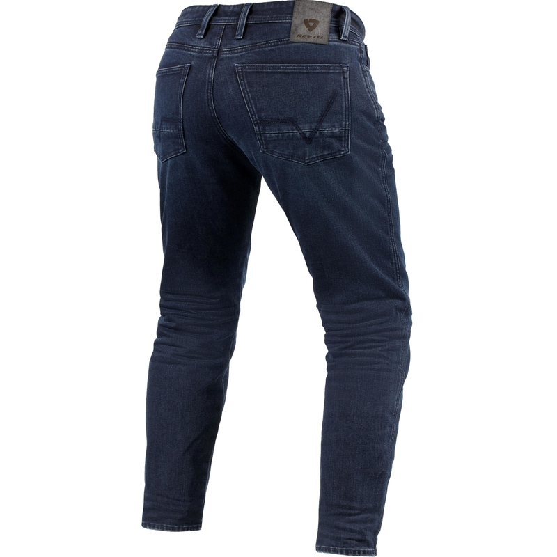 Revit Ortes TF Extra Cropped Motorjeans Gewassen Donkerblauw-Zwart
