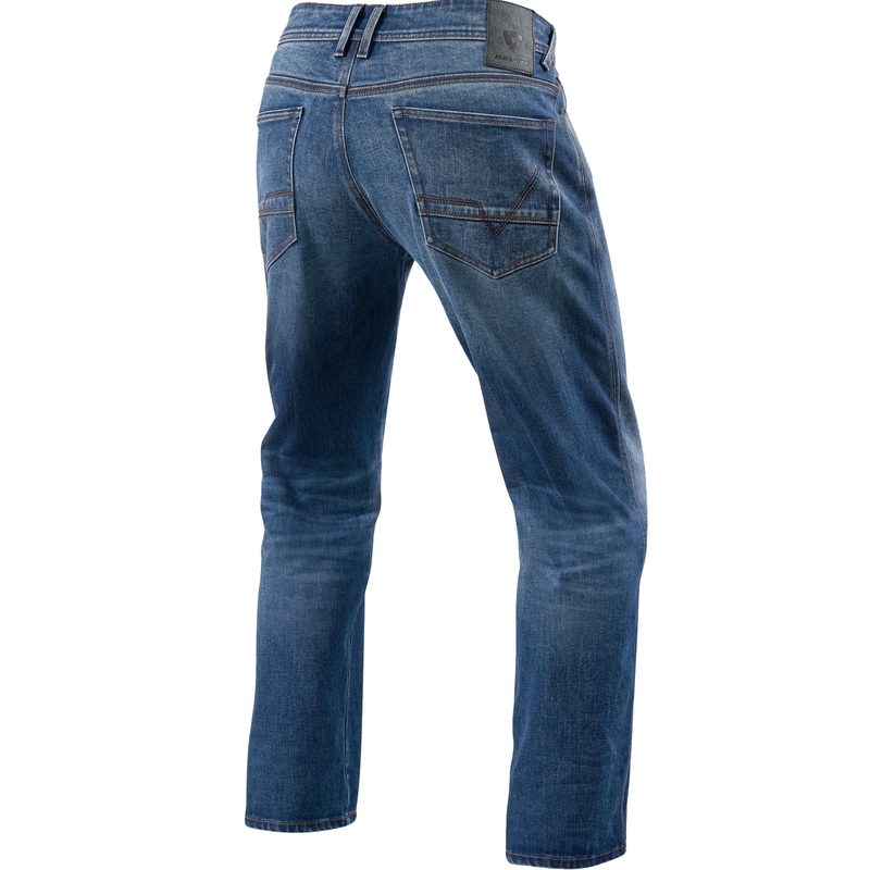 Revit Philly 3 LF Extra Cropped Motorjeans Gewassen Blauw