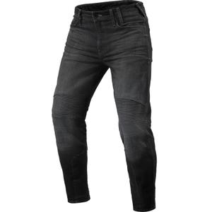 Revit Moto 2 TF Extra Cropped Motorjeans Gewassen Donkergrijs