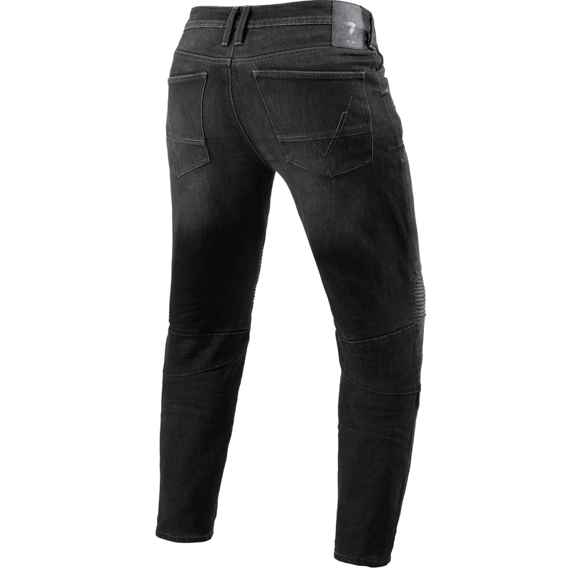 Revit Moto 2 TF Extra Cropped Motorjeans Gewassen Donkergrijs