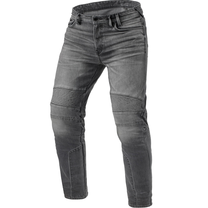 Revit Moto 2 TF Extra Cropped Motorjeans Gewassen Medium Grijs