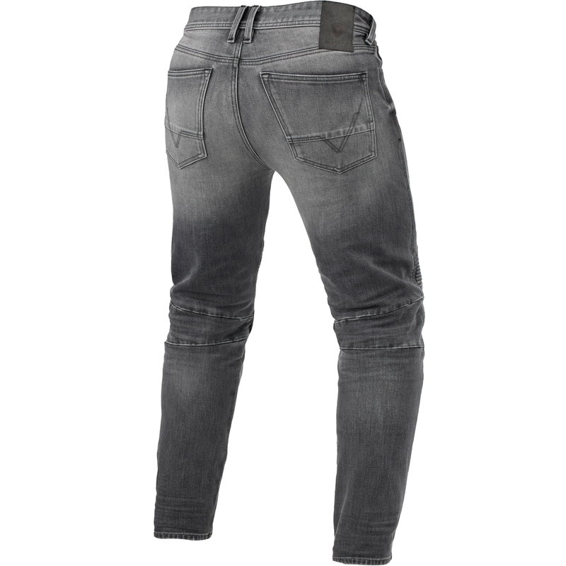 Revit Moto 2 TF Extra Cropped Motorjeans Gewassen Medium Grijs