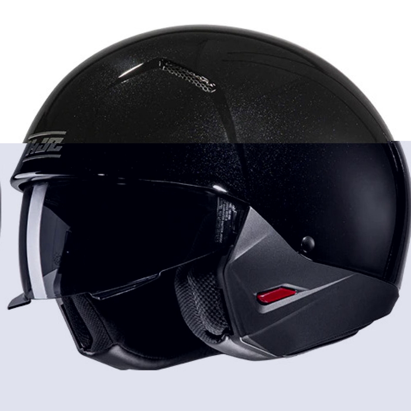 Open helm met masker HJC i20N Solid metallic zwart