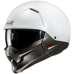 Open helm met masker HJC i20N Solid parelwit
