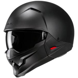 Open helm met masker HJC i20N Solid Semi Flat zwart