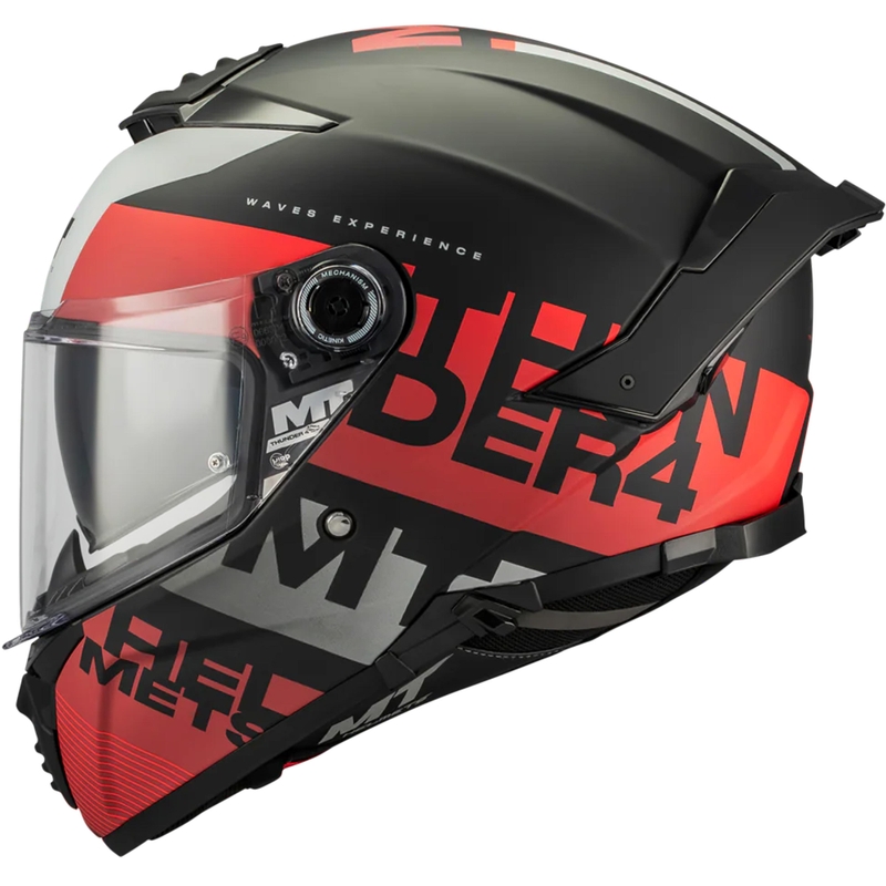 Integraal motorhelm MT Thunder 4 SV Waves B5 mat zwart-rood