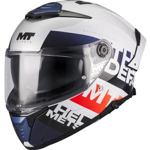 Integraal motorhelm MT Thunder 4 SV Waves A17 wit-blauw-rood