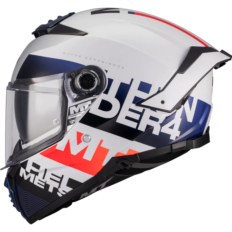 Integraal motorhelm MT Thunder 4 SV Waves A17 wit-blauw-rood