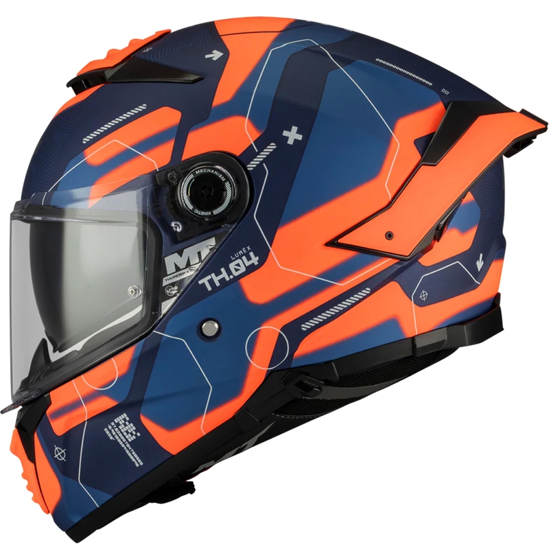 Integraal motorhelm MT Thunder 4 SV Lumex C24 blauw-oranje