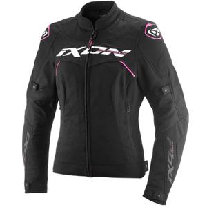Dames motorjack IXON Meteor 31 Lady zwart-wit-roze