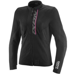 Dames motorjas IXON Ostro Lady zwart-fluor roze