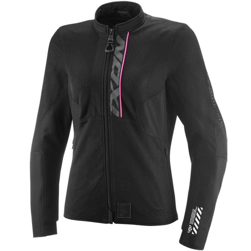 Dames motorjas IXON Ostro Lady zwart-fluor roze