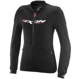Dames motorjas IXON Arma zwart-wit-fluo roze