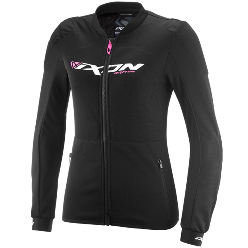 Dames motortrui IXON Arma zwart-wit-fluo roze
