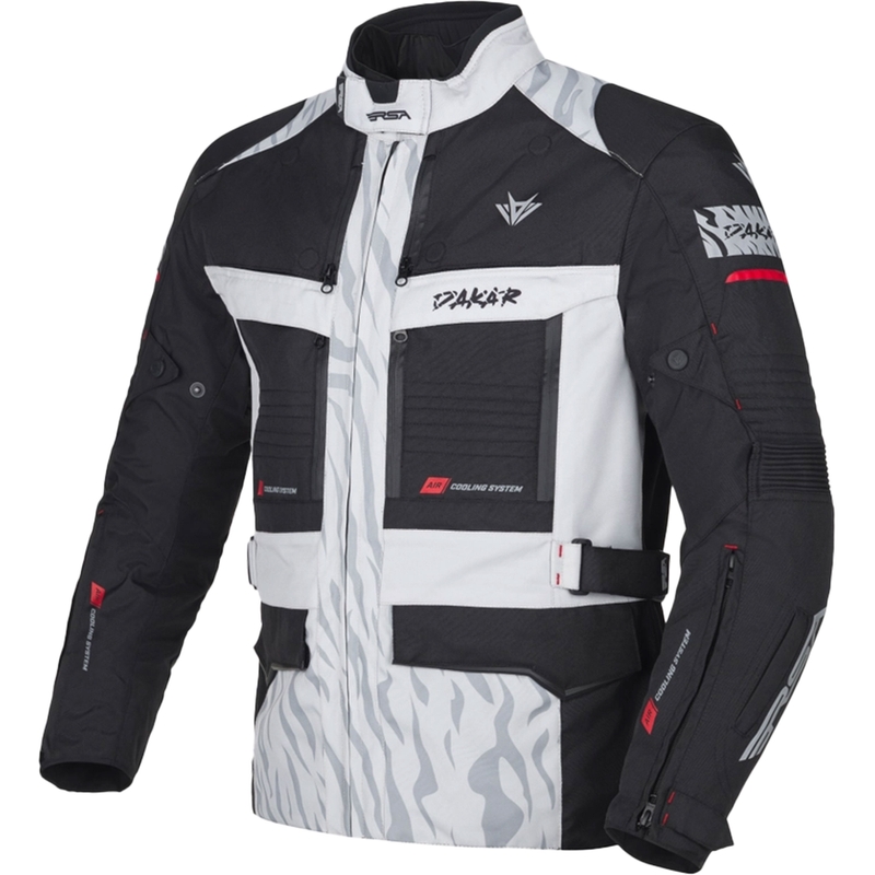 RSA Dakar 2 motorjack zwart-grijs-rood