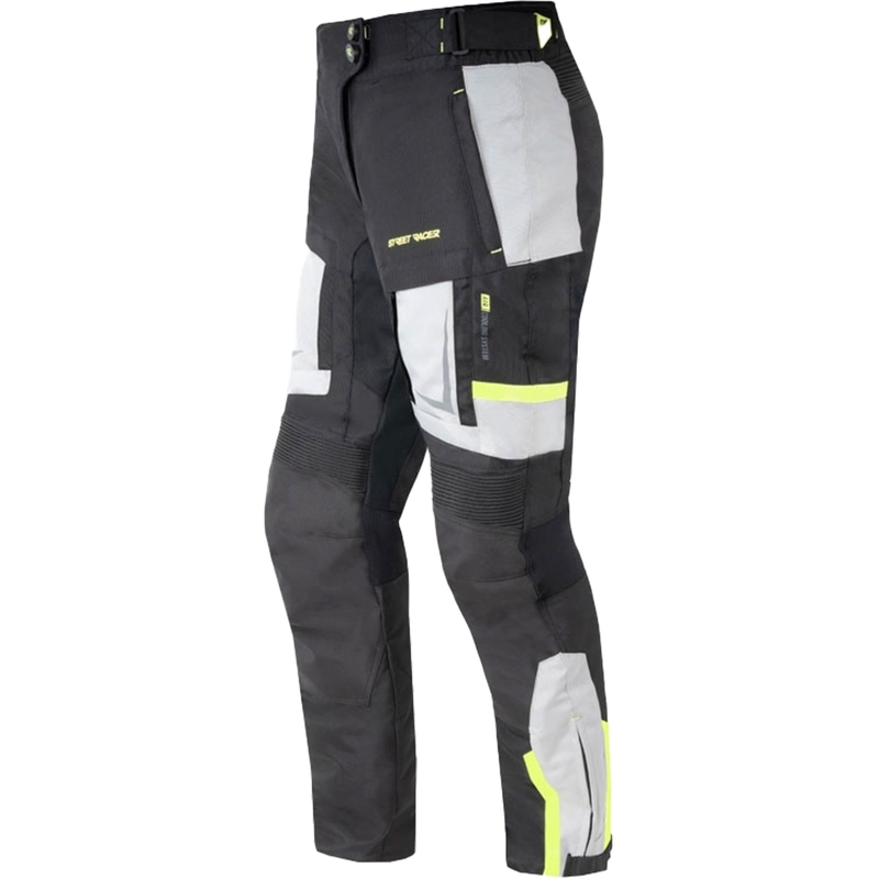 Damesbroek Street Racer Hilax Zwart-Grijs-Fluo Geel