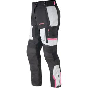 Damesfietsbroek Street Racer Hilax zwart-grijs-roze