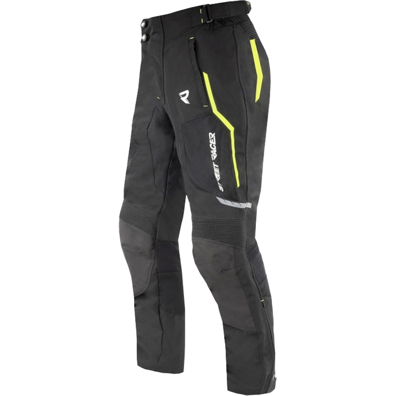 Street Racer Flex Air motorbroek zwart-fluo geel