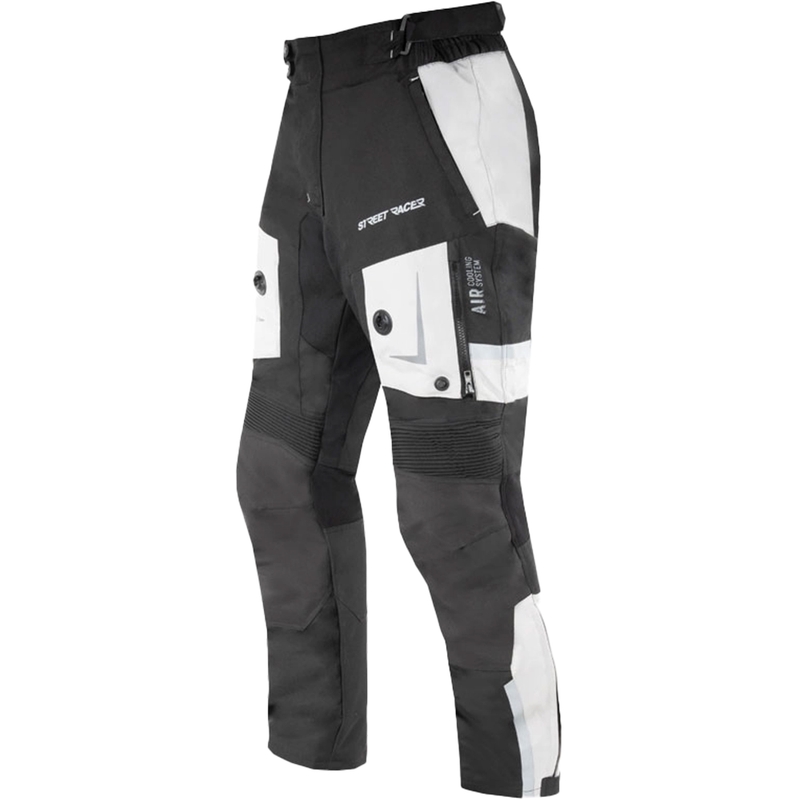 Street Racer All Season zwart-grijze motorbroek