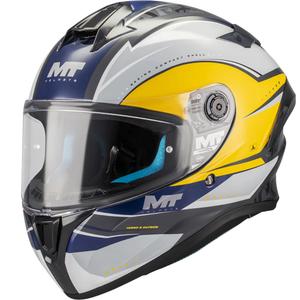 Integraal motorhelm MT Targo S Outside C3 grijs-geel-blauw