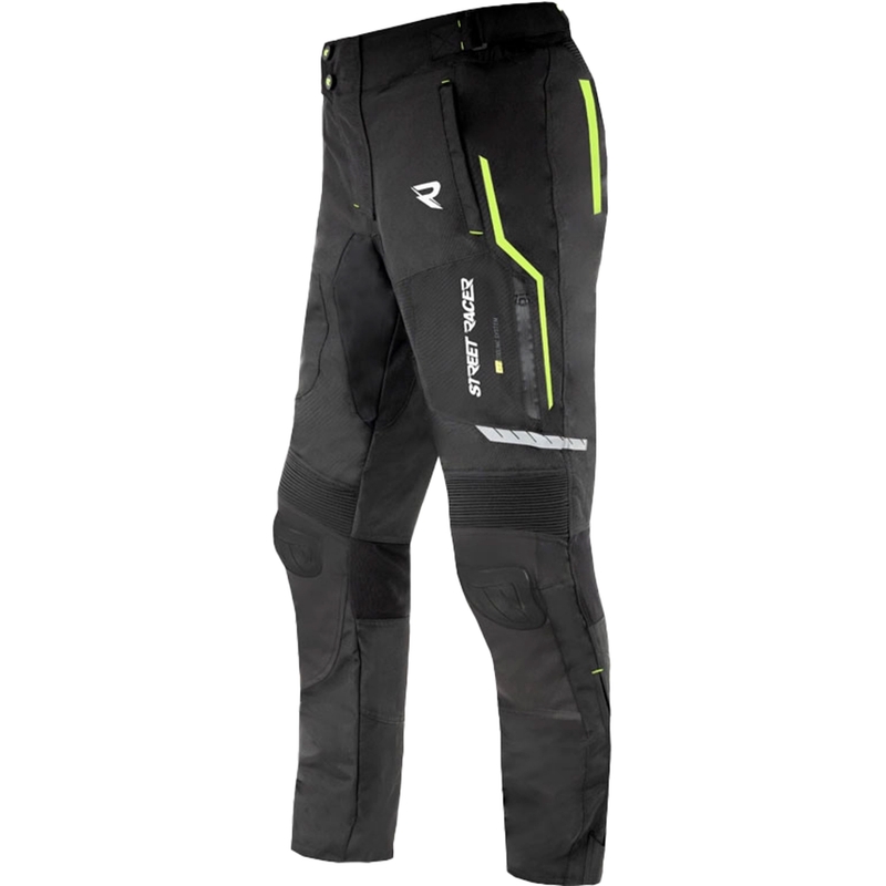 Street Racer Flex EVO motorbroek zwart-fluo geel