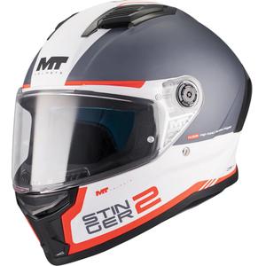 Integraal motorhelm MT Stinger 2 Core A5 mat blauw-wit-rood