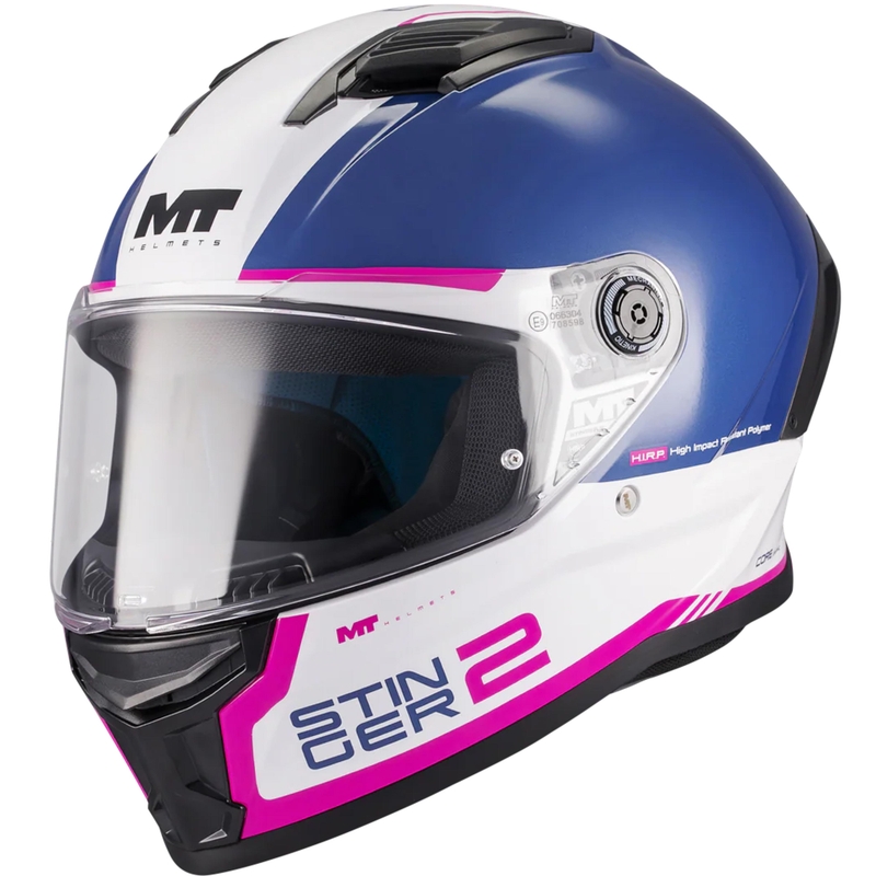Integraal motorhelm MT Stinger 2 Core A8 blauw-wit-roze