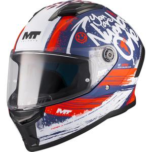 Integraal motorhelm MT Stinger 2 Rocket C17 mat blauw-rood-grijs