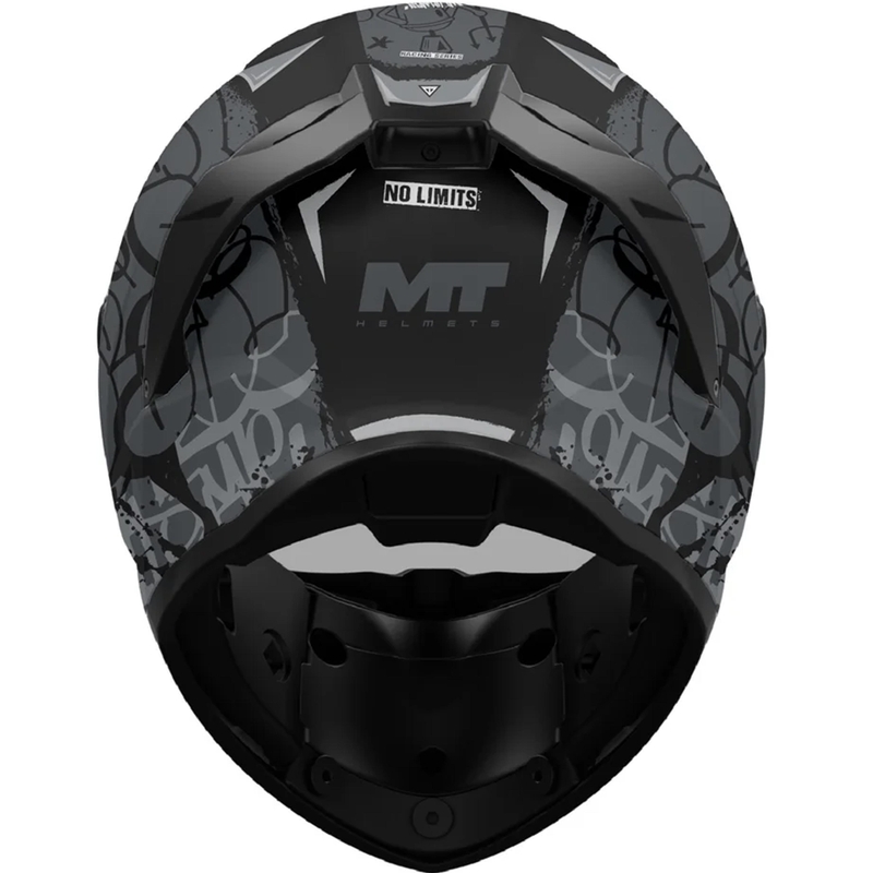 Integraal motorhelm MT Stinger 2 Tagger B2 mat zwart-grijs